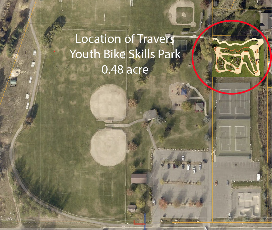 Travers park with skills park overview